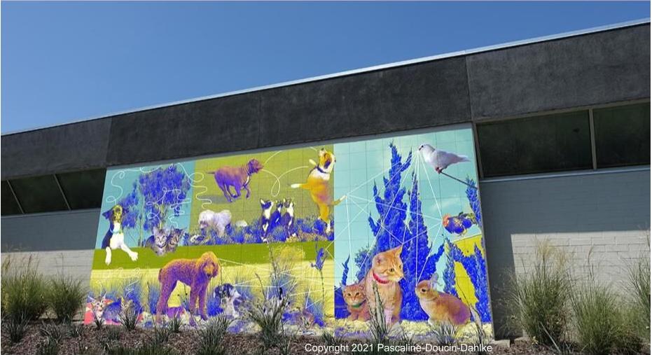 Rendering of Animal Shelter mural